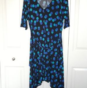 3/4 Sleeve Tie Dress